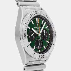 Breitling Green Stainless Steel Chronomat AB0134101L1A1 Automatic Men's Wristwatch 42 mm