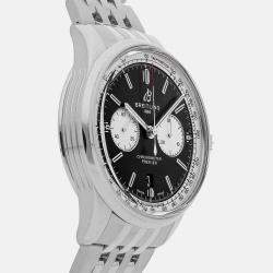 Breitling Black Stainless Steel Premier AB0118371B1A1 Automatic Men's Wristwatch 42 mm