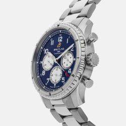 Breitling Blue Stainless Steel Aviator AB0119131C1A1 Automatic Men's Wristwatch 43 mm