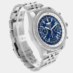 Breitling Blue Stainless Steel Bentley A25362 Automatic Men's Wristwatch 49 mm