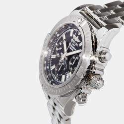 Breitling Black Stainless Steel Chronomat AB0115 Automatic Men's Wristwatch 44 mm