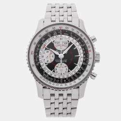 Breitling Black Stainless Steel Montbrillant A2133012/B993 Automatic Men's Wristwatch 43 mm