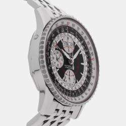 Breitling Black Stainless Steel Montbrillant A2133012/B993 Automatic Men's Wristwatch 43 mm