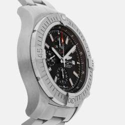 Breitling Black Stainless Steel Super Avenger A13375101B1A1 Automatic Men's Wristwatch 48 mm