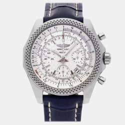 Breitling Silver Stainless Steel Bentley AB061221/G810 Automatic Men's Wristwatch 44 mm