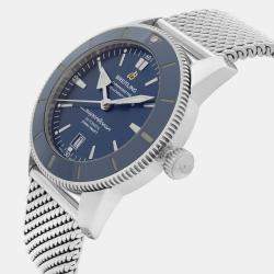 Pre Owned Breitling Blue Stainless Steel Superocean Heritage II AB2010161C1A1 Automatic Men's Wristwatch 42mm
