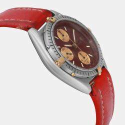 Breitling Red Stainless Steel Chronomat  81950 Automatic  Men's Wristwatch 39mm