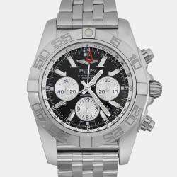 Breitling Black Stainless Steel Chronomat GMT AB041012/BA69SS Automatic  Men's Wristwatch 47mm