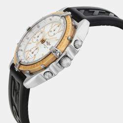 Breitling White 18K Gold Stainless Steel Chronomat  D13047 Automatic  Men's Wristwatch 40mm
