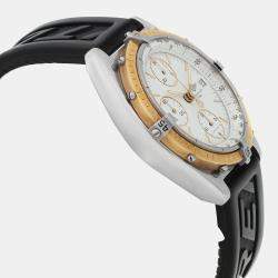 Breitling White 18K Gold Stainless Steel Chronomat  D13047 Automatic  Men's Wristwatch 40mm