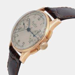 Vintage Breitling Premier 18K Rose Gold Hand Wind Men's Wristwatch