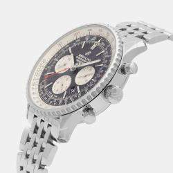 Breitling Black Stainless Steel Navitimer 1 Automatic Men's Wristwatch 46 mm