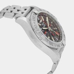 Breitling Black Stainless Steel Chronomat AB041210/BB48-384A Automatic Men's Wristwatch 47 mm