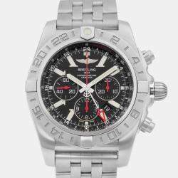 Breitling Black Stainless Steel Chronomat AB041210/BB48-384A Automatic Men's Wristwatch 47 mm