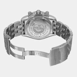 Breitling Black Stainless Steel Chronomat Blackbird A4436010/BB71SS Automatic Men's Wristwatch 44 mm