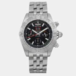 Breitling Black Stainless Steel Chronomat Blackbird A4436010/BB71SS Automatic Men's Wristwatch 44 mm