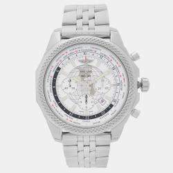 Breitling White Stainless Steel Bentley 05 Unitime AB0521U0/A768-990A Automatic Men's Wristwatch 49 mm