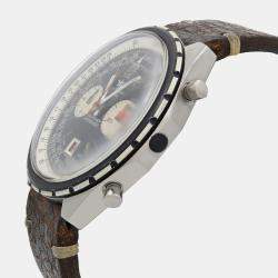 Vintage Breitling Navitimer Chrono-Matic Black And White Dial Men's Watch 1806 47 mm