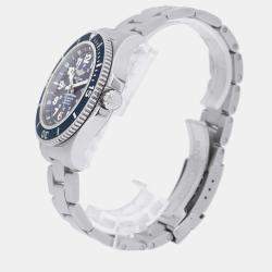 Breitling Blue Stainless Steel Superocean II Automatic Men's Wristwatch 44 mm