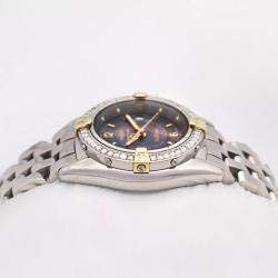 Breitling Customised Blue 0.50CT Diamond Stainless Steel Callistino B52045 Quartz Women's Wristwatch 28mm