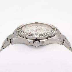 Breitling Customised White 3CT Diamond Stainless Steel Colt A17388 Automatic Men's Wristwatch 44mm