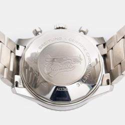Breitling Red Stainless Steel Aviator A13316 Automatic Men's Wristwatch 43mm