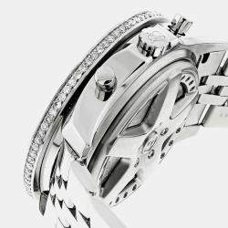 Breitling Customised Black 12.00 CT Diamond Stainless Steel Bentley A4436412 Automatic Men's Wristwatch 51 mm