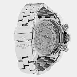 Breitling Customised Silver Diamond Stainless Steel Super Avenger A13370 Automatic Men's Wristwatch 48 mm