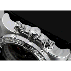 Breitling Customised Cream Diamond Stainless Steel Avenger II A13381 Automatic Men's Wristwatch 43mm