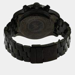 Breitling Customised Black 4.00 Ct Diamond Stainless Steel Super Avenger A13370 Automatic Men's Wristwatch 48 mm
