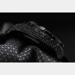 Breitling Customised Black Diamond Stainless Steel Super Avenger A13370 Automatic Men's Wristwatch 48 mm