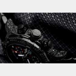 Breitling Customised Black Diamond Stainless Steel Super Avenger A13370 Automatic Men's Wristwatch 48 mm