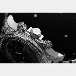 Breitling Customised White 15CT Diamond Stainless Steel Super Avenger A13370 Automatic Men's Wristwatch 44mm