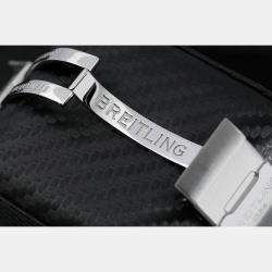 Breitling Customised Black Diamond Stainless Steel Colt Quartz Men's Wristwatch 44 mm