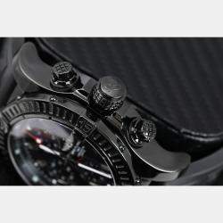 Breitling Customised Black Stainless Steel Super Avenger Automatic Men's Wristwatch 48 mm