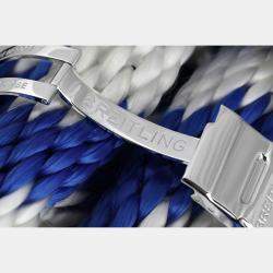 Breitling Customised Black Diamond Stainless Steel Colt A73380 Quartz Men's Wristwatch 41 mm