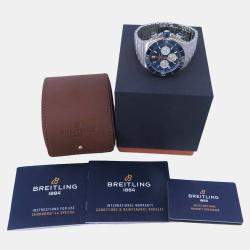 Breitling Blue Stainless Steel Super Chronomat AB0136161C1A1/AB0136 Automatic Men's Wristwatch 44 mm