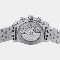 Breitling Black MOP Stainless Steel Chronomat AB01114K/BD34 Automatic Chronograph Men's Wristwatch 44 mm