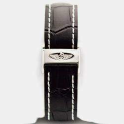 Breitling Black Stainless Steel Chronometre AB0410 Automatic Chronograph Men's Wristwatch 48 mm