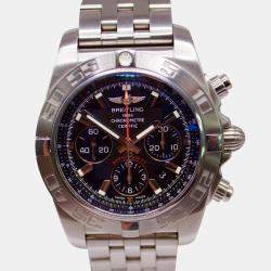 Breitling Black Stainless Steel Chronomat Automatic Chronograph Men's Wristwatch 44 mm