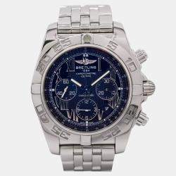 Breitling Black Stainless Steel Chronomat Automatic Chronograph Men's Wristwatch 44 mm