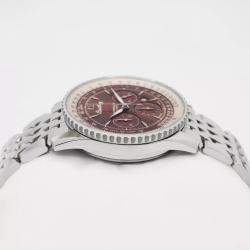 Breitling Brown Stainless Steel Montbrillant A41370 Automatic Men's Wristwatch 38 mm