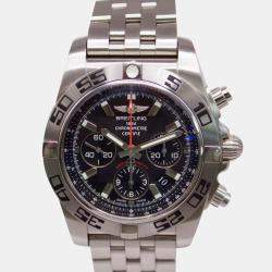 Breitling Black Stainless Steel Chronometre Automatic Chronograph Men's Wristwatch 44 mm