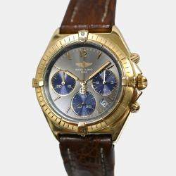 Breitling Grey Chrono Sextant K55045 Automatic Men's Wristwatch 36 mm