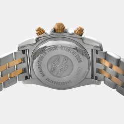 Breitling Black 18k Yellow Gold Stainless Steel Chronomat CB0110 Automatic Men's Wristwatch 44 mm