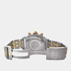 Breitling Black 18k Yellow Gold Stainless Steel Chronomat CB0110 Automatic Men's Wristwatch 44 mm