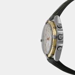 Breitling White Yellow Gold Stainless Steel Chronomat D13050.1 Automatic Men's Wristwatch 40 mm