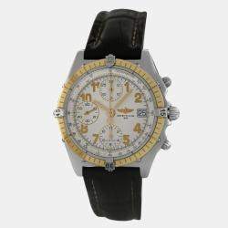 Breitling White Yellow Gold Stainless Steel Chronomat D13050.1 Automatic Men's Wristwatch 40 mm