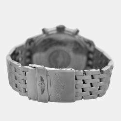 Breitling Black Stainless Steel Navitimer A24322 Automatic Men's Wristwatch 46 mm