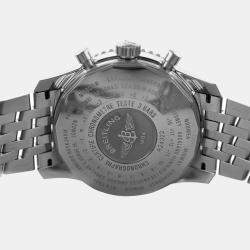 Breitling Black Stainless Steel Navitimer A24322 Automatic Men's Wristwatch 46 mm
